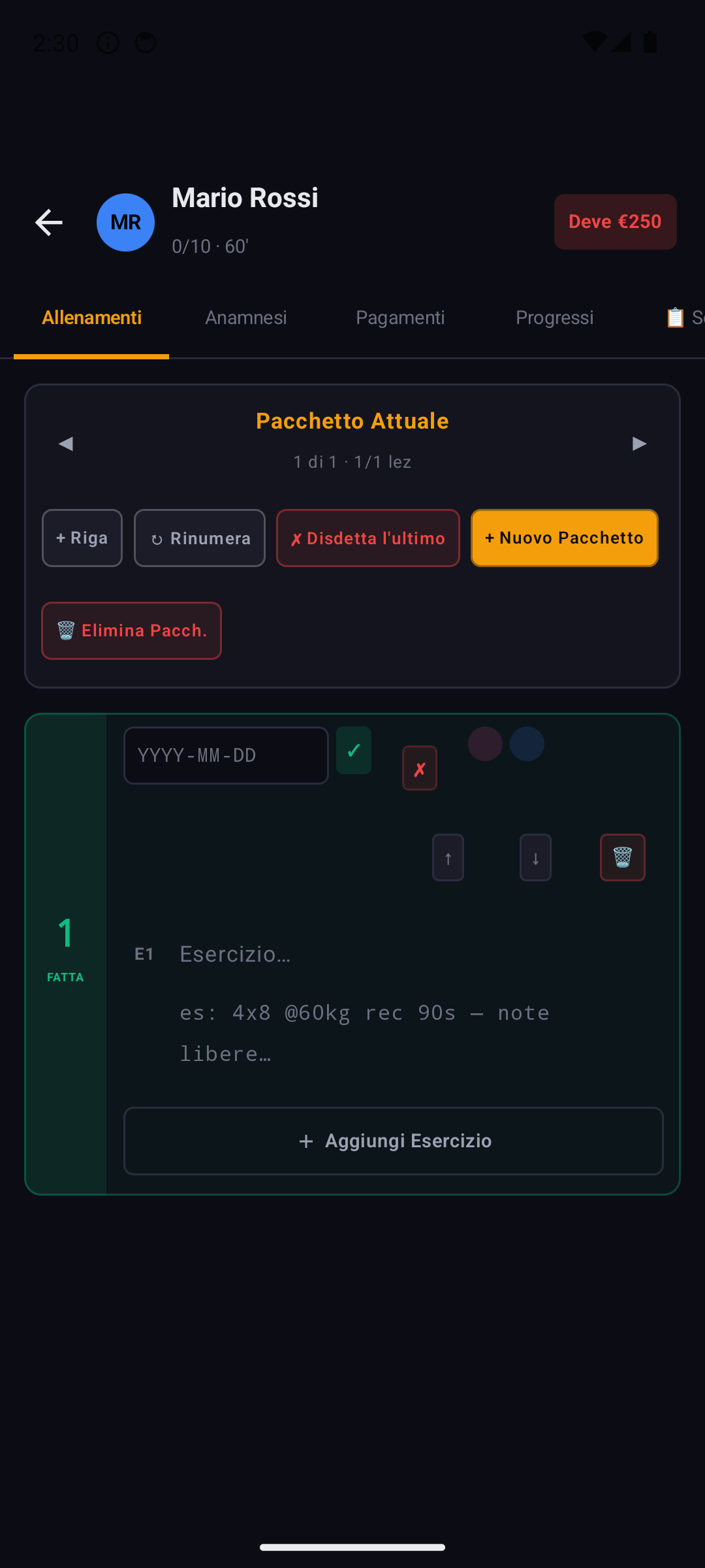 Exercise detail